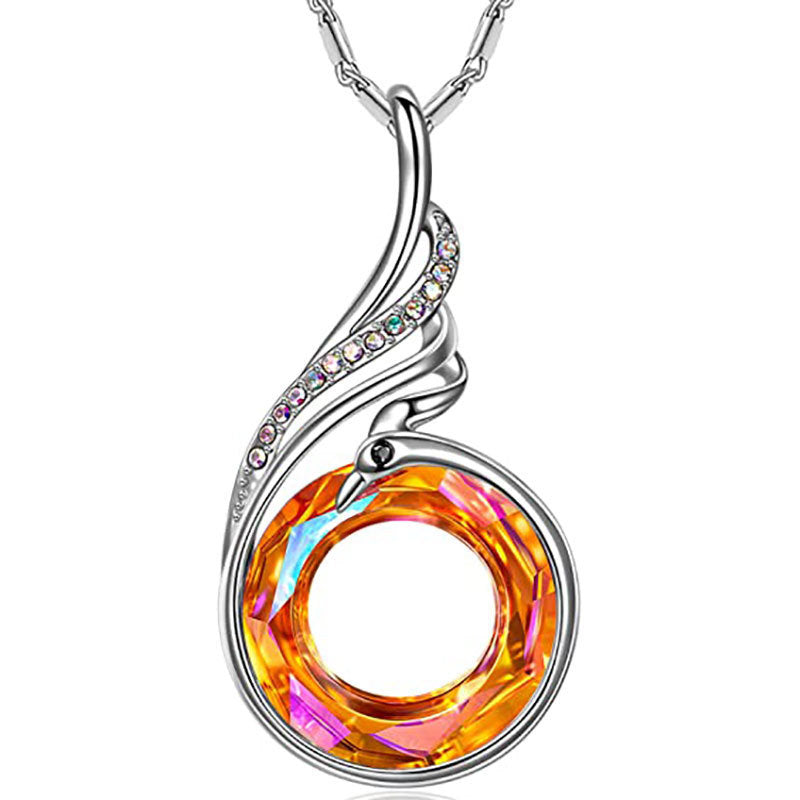 Wholesale Colorful crystal phoenix earrings